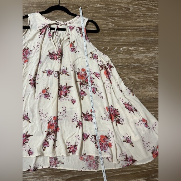 Free People Tree Swing Cream Floral Mini Dress Size S w Purple Flowers Boho - Picture 9 of 9